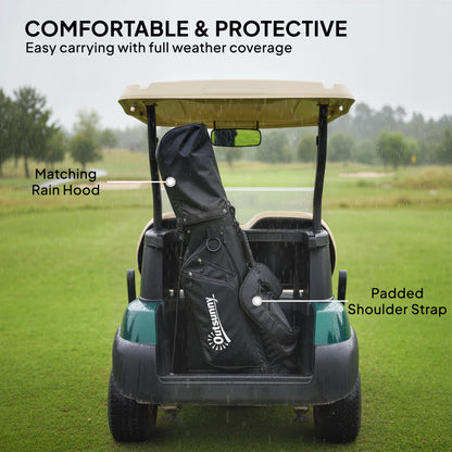 Golf Stand Bag 6 Way Full-Length Dividers, Waterproof Golf Bag Grey