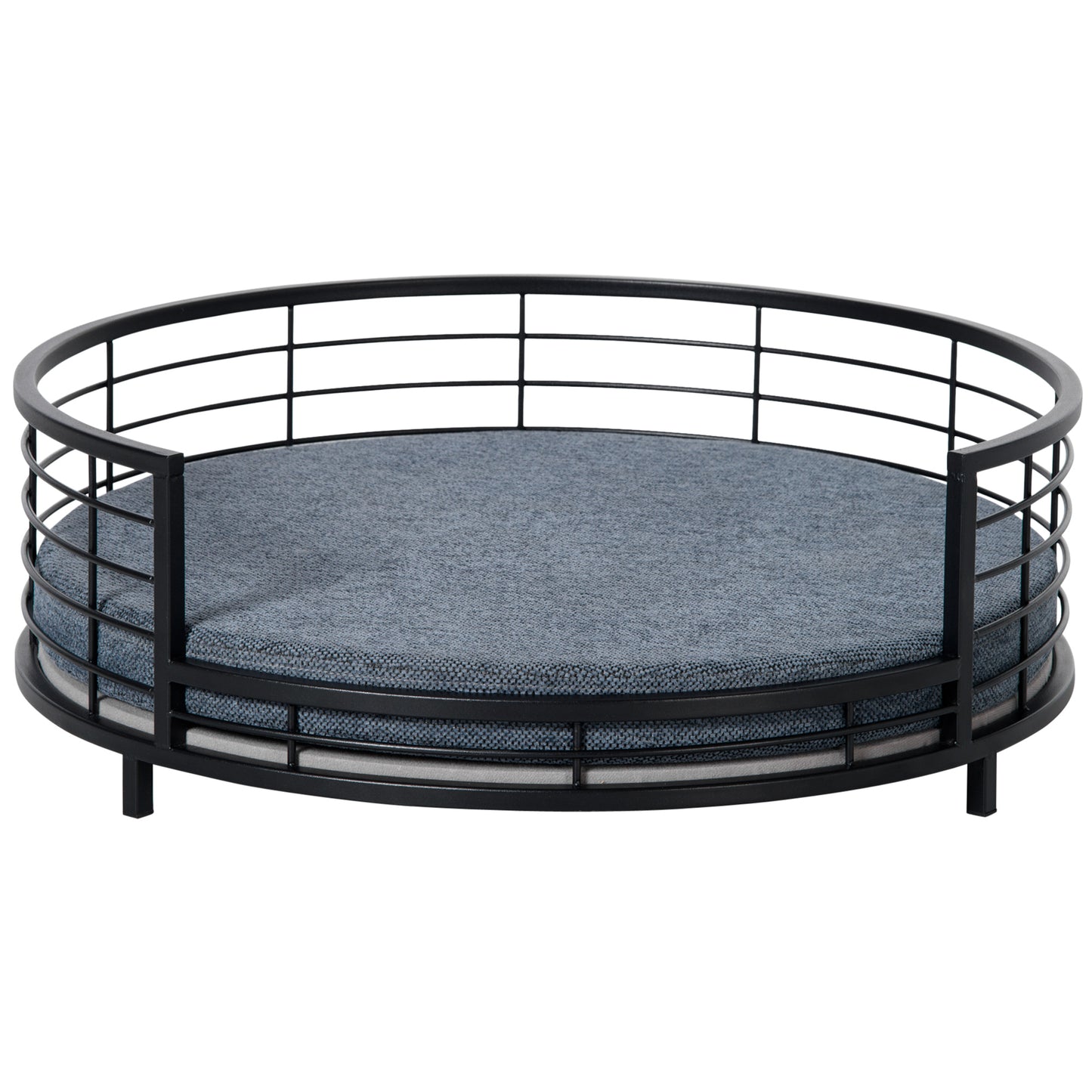 Raised Dog Bed Modern Pet Sofa, for Small Dogs W/ Cuhsion - Black