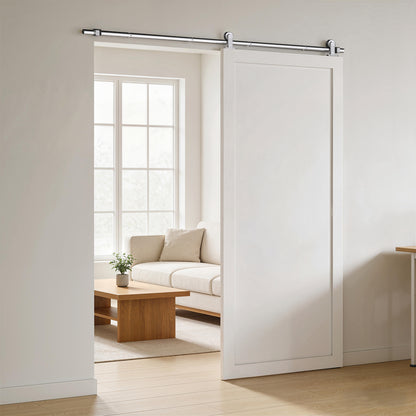 Sliding Door Hardware Kit Smooth Quiet 200cm Sliver Tone
