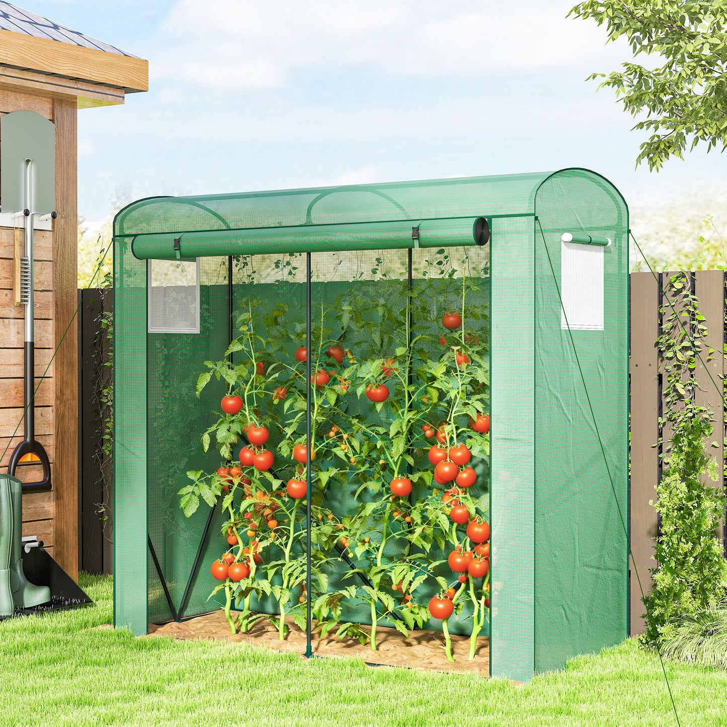 Mini Greenhouse, Portable Indoor Outdoor Green House with PE Cover
