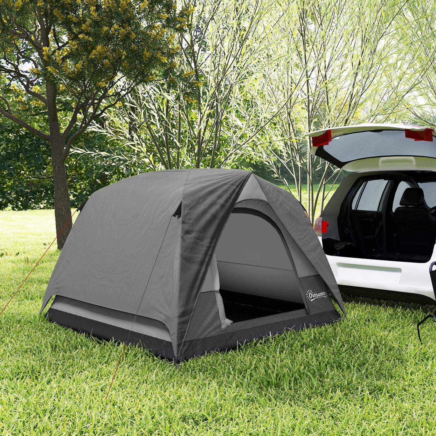 3-4 Person Camping Tent, Waterproof Tent, Dark Grey
