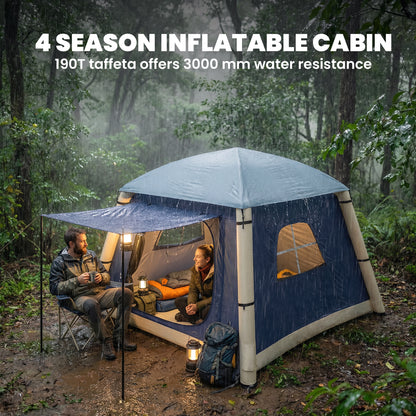 Inflatable Camping Tent, 2 Man Tent, Dark Blue