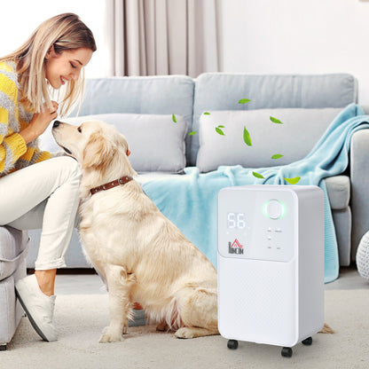 2L Portable Quiet Dehumidifier, 12L/Day Electric Air De-Humidifier