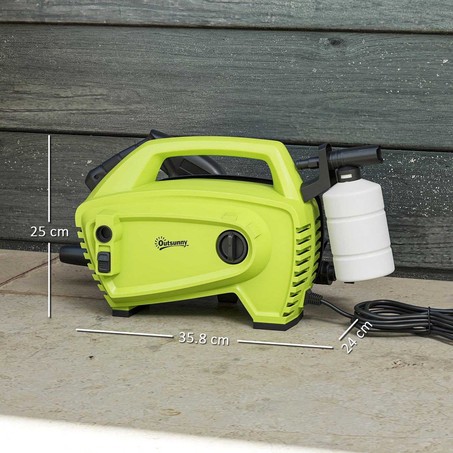 1600W Power Washer 130 Bar Pressure Washer 6M Hose, Nozzle, Green
