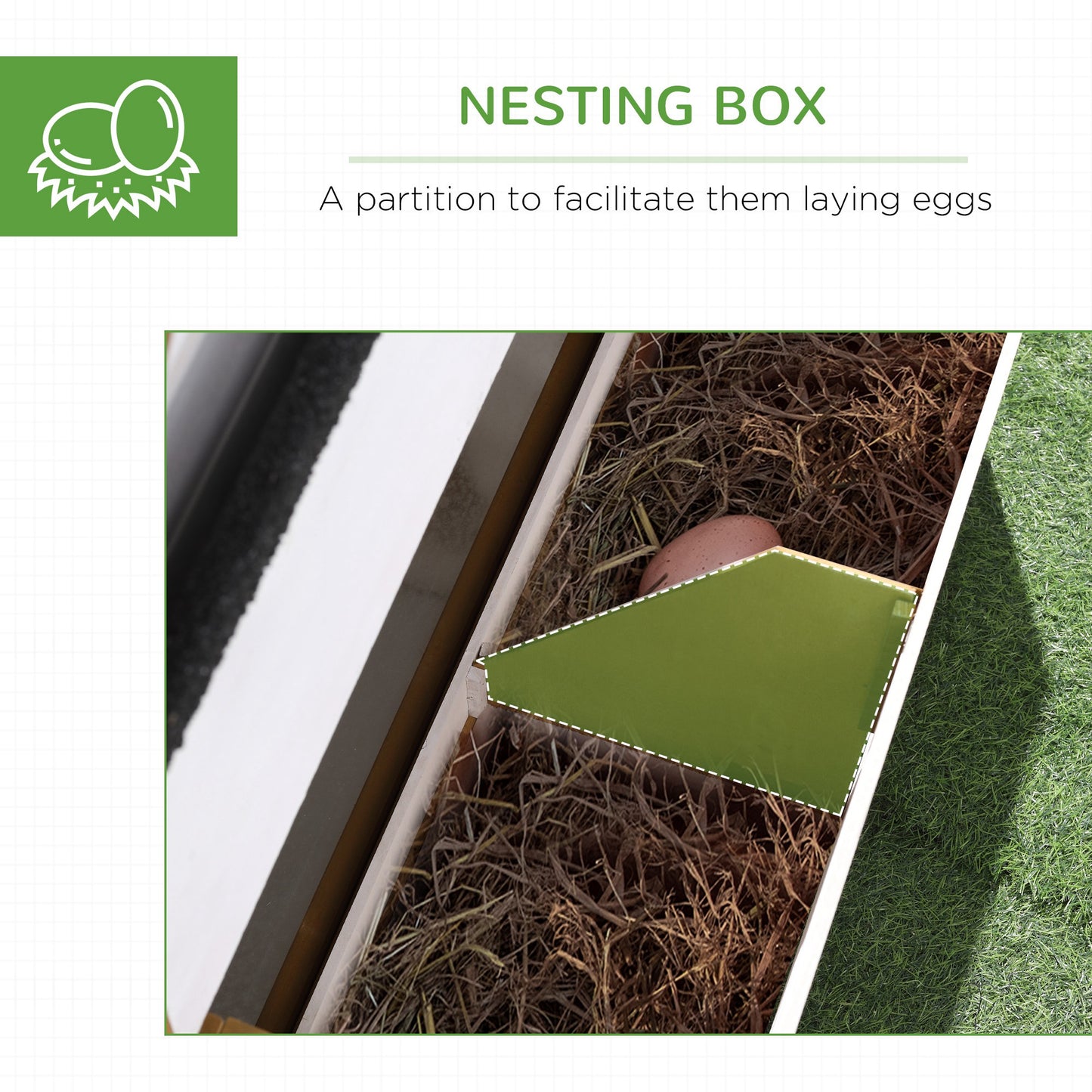 Chicken Coop, Hen House, Wooden Poultry Cage with Outdoor Run, Nesting Box, Removable Tray, Window and Lockable Door, 197 x 93 x 110cm