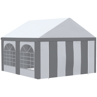 4 x 4m Party Tent, Marquee Gazebo with Sides, Windows and Double Doors