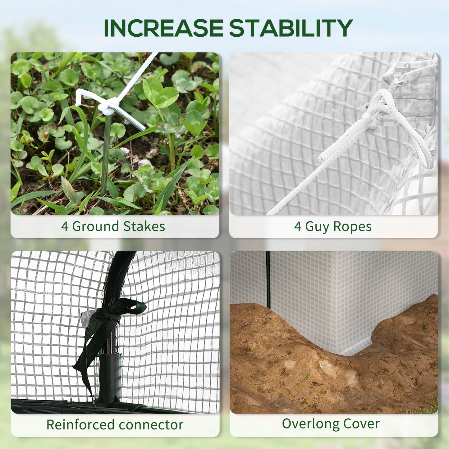 Walk-in Garden Greenhouse Shelves Polytunnel Steeple Grow House