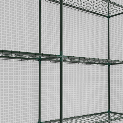 Walk-in Garden Greenhouse Shelves Polytunnel Steeple Grow House