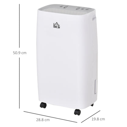 12L/Day 2500ml Dehumidifier for Home with 24H Timer and 2 Speed Modes