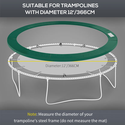 8FT Replacement Trampoline Pad, Thick Foam Safety Cover, Green