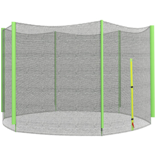 8ft Trampoline Net Replacement Safety Net with Zipped Door, Green