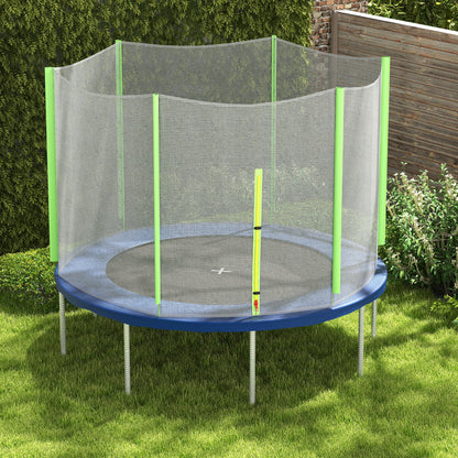 8ft Trampoline Net Replacement Safety Net with Zipped Door, Green