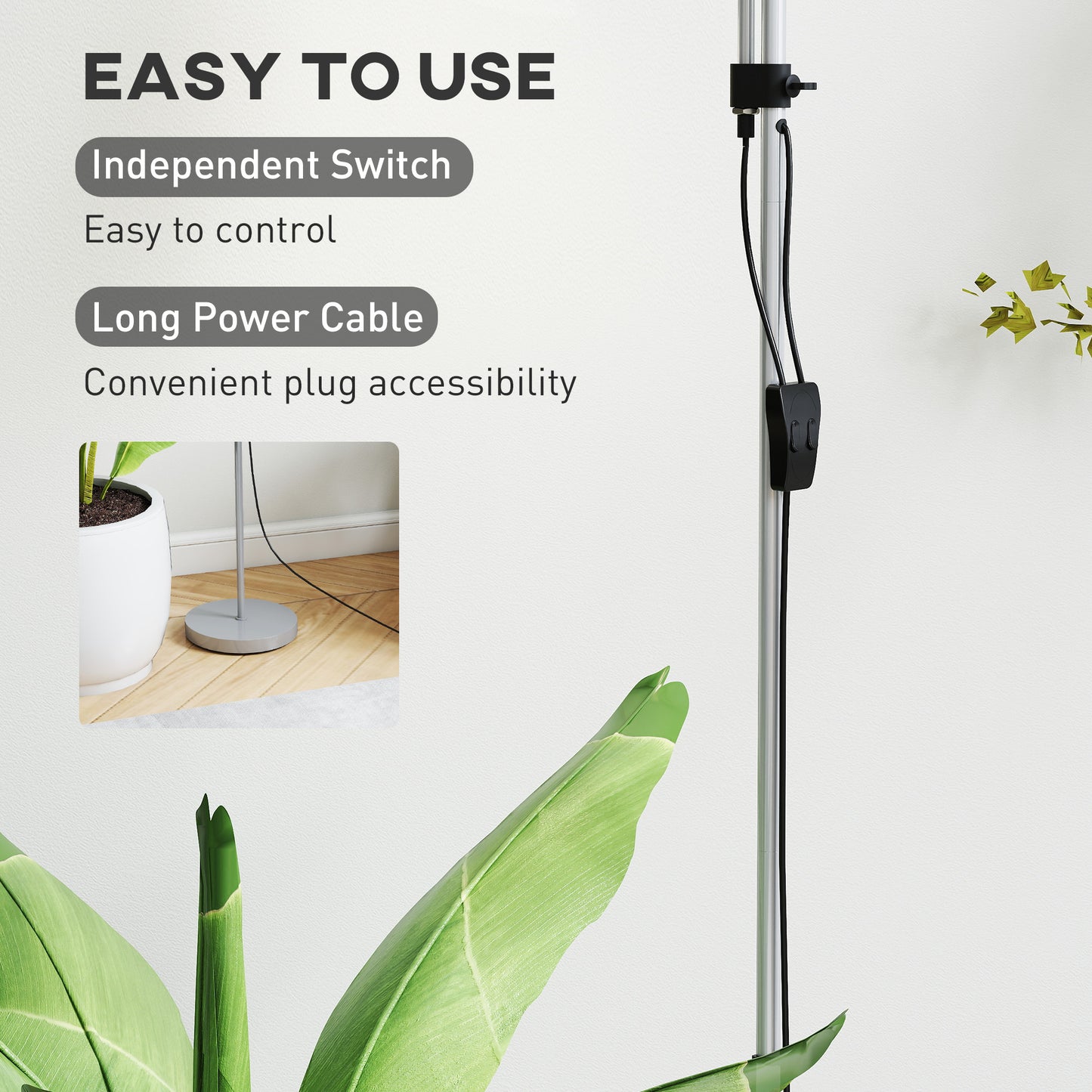 Mother-Child Floor Lamp Duo Light with 3 Colour Temperatures, Silver