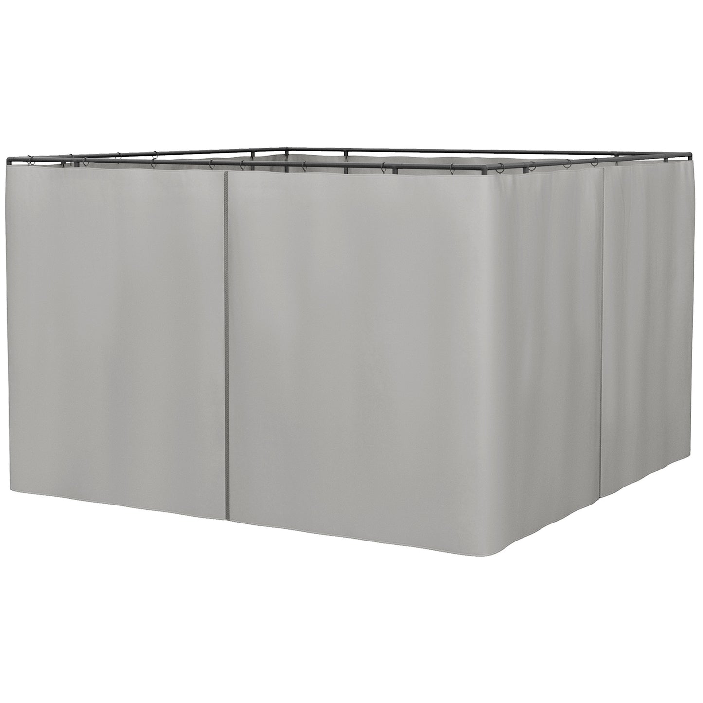 3 x 3(m) Universal Gazebo Replacement Sidewall Set, 4 Panels, Grey