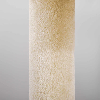 104 cm Cat Tree, Cat Condo Tree Tower, Cat Activity Centre with Scratching Posts, Plush Perch, Hanging Ball - Beige