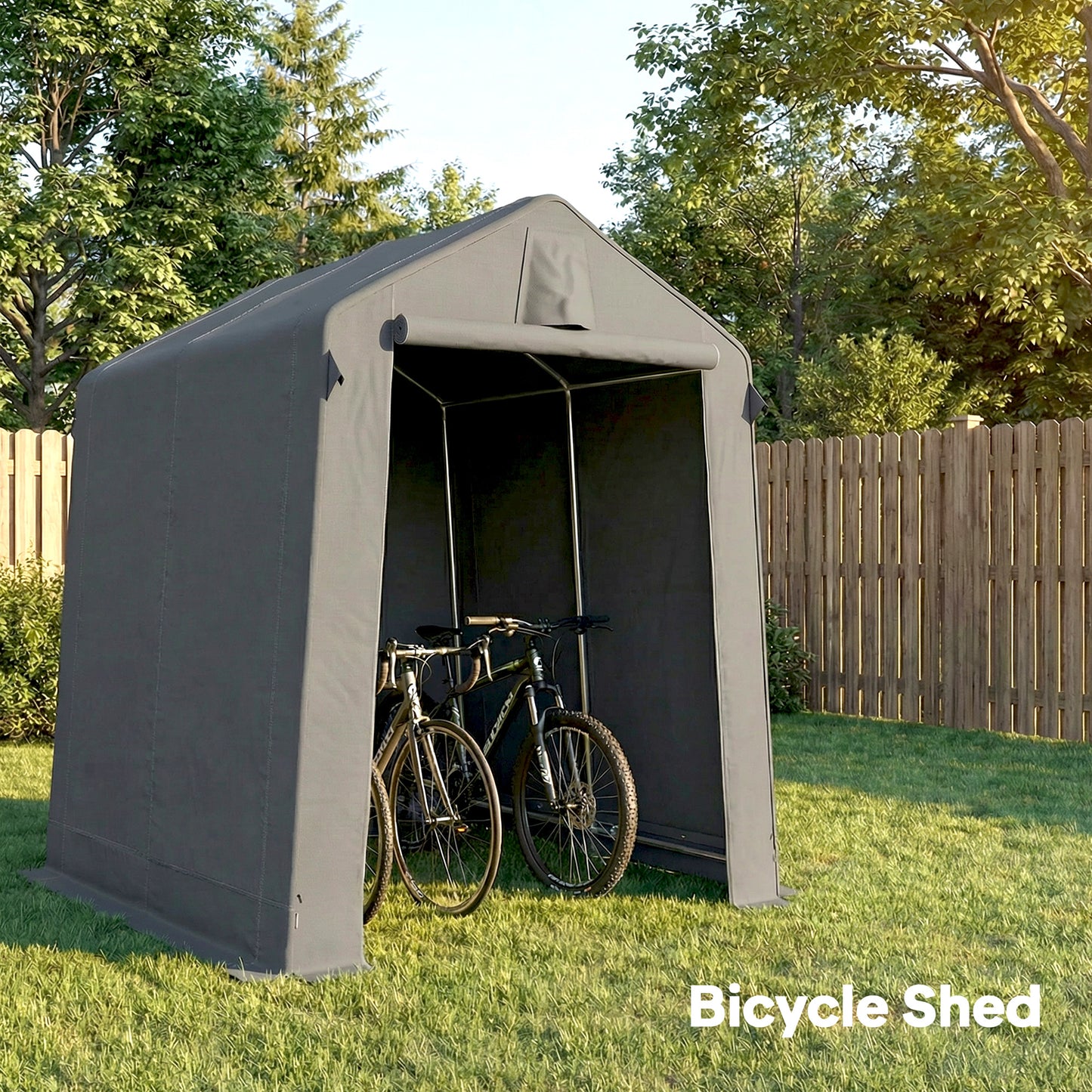 7.5 x 6.2 ft Outdoor Garden Storage Shed, Waterproof Bike Tent