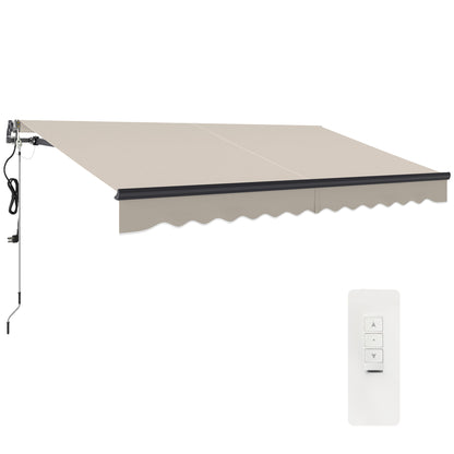 3.5 x 3(m) Electric Retractable Awning w/ Aluminium Frame Beige