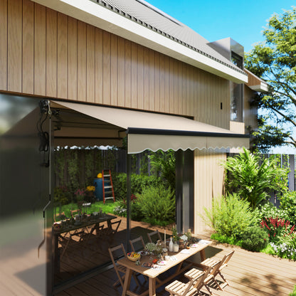 3.5 x 3(m) Electric Retractable Awning w/ Aluminium Frame Beige