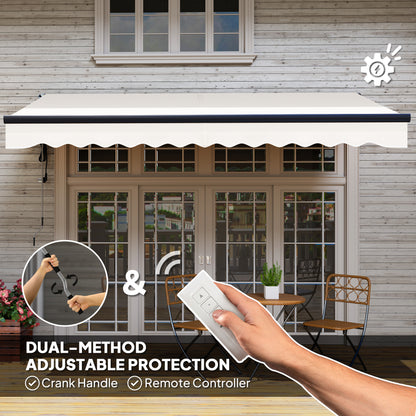 3.5 x 3(m) Electric Retractable Awning w/ Aluminium Frame Beige