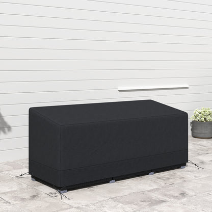 190x72x76cm Rectangular Patio Furniture Cover for Chairs Black