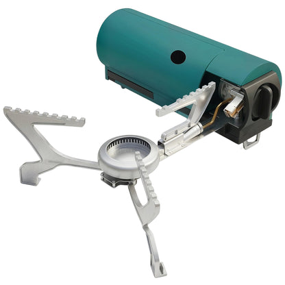 Camping Stove with Safety Shut-Off, Piezo Ignition Gas Stove Green