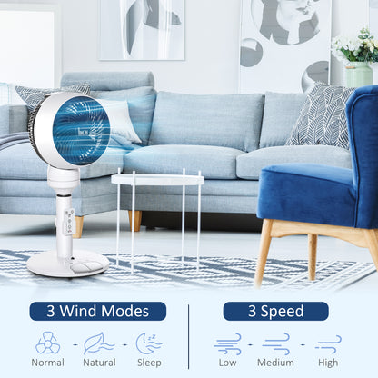 9 Inch Height Adjustable Air Circulator Fan 70° Oscillating 9 Setting