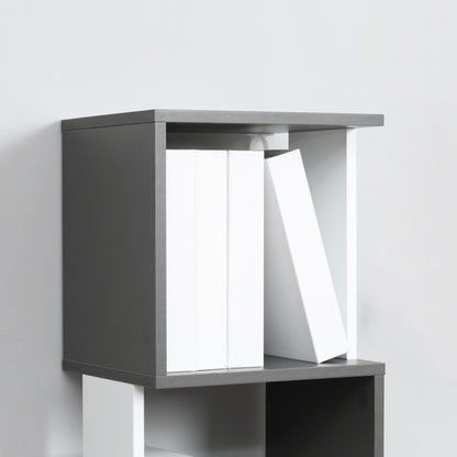 5-Tier Bookshelf Freestanding Bookcase Storage Shelves, White