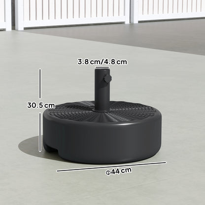Parasol Base 22kg Sand Filled for 38/48mm Poles Black