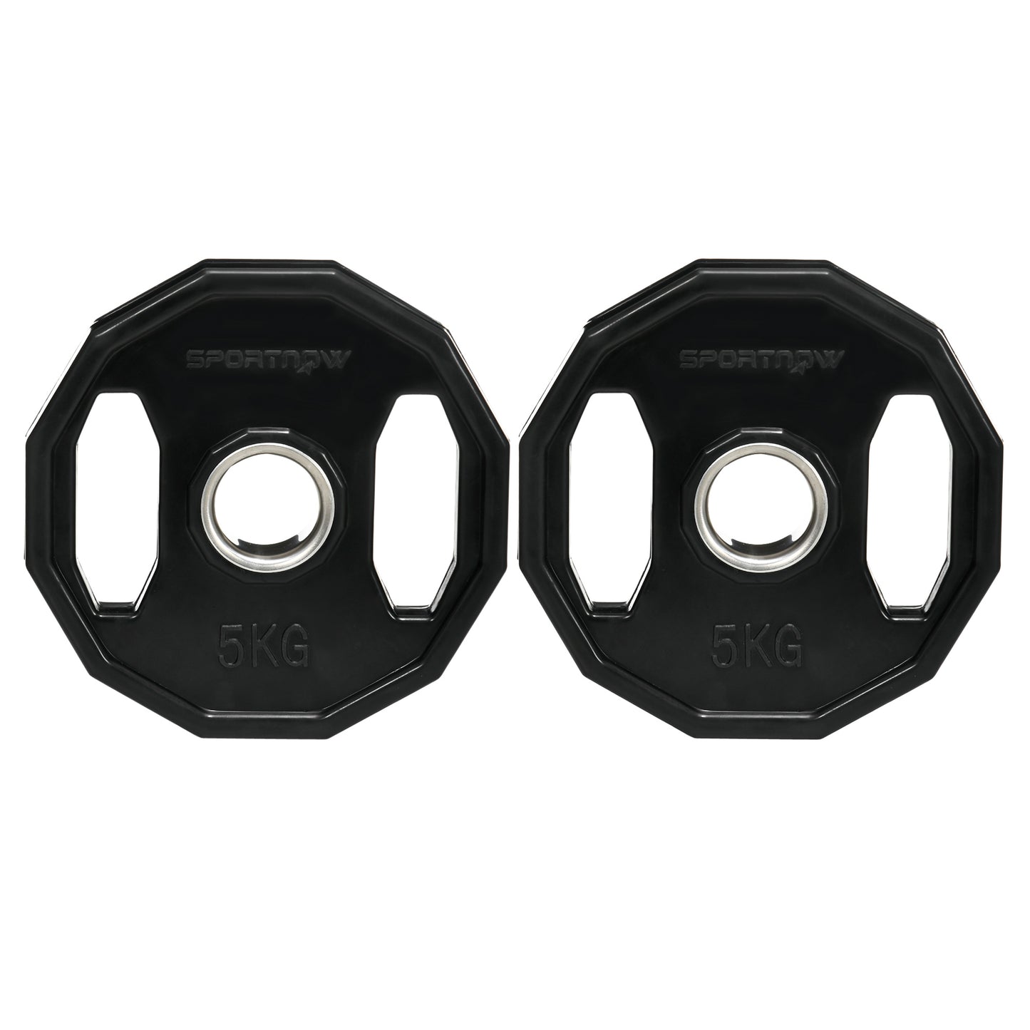 Olympic Weight Plates Set with 2"/5cm Holes for Home Gym, 2 x 5kg