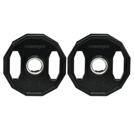 Olympic Weight Plates Set with 2"/5cm Holes for Home Gym, 2 x 5kg
