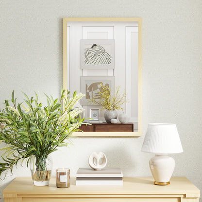 60x40cm Wall Bathroom Mirror for Home Decor, Vanity Mirror, Natural