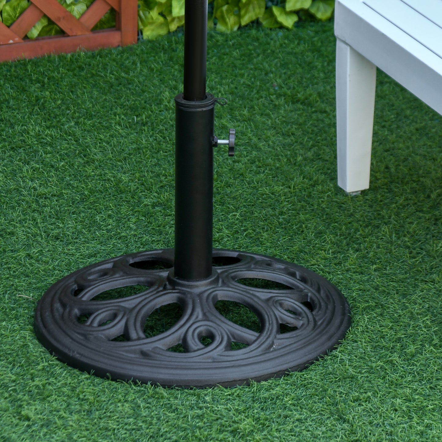 Round Patio Umbrella Base Stand, Umbrella Holder, Black