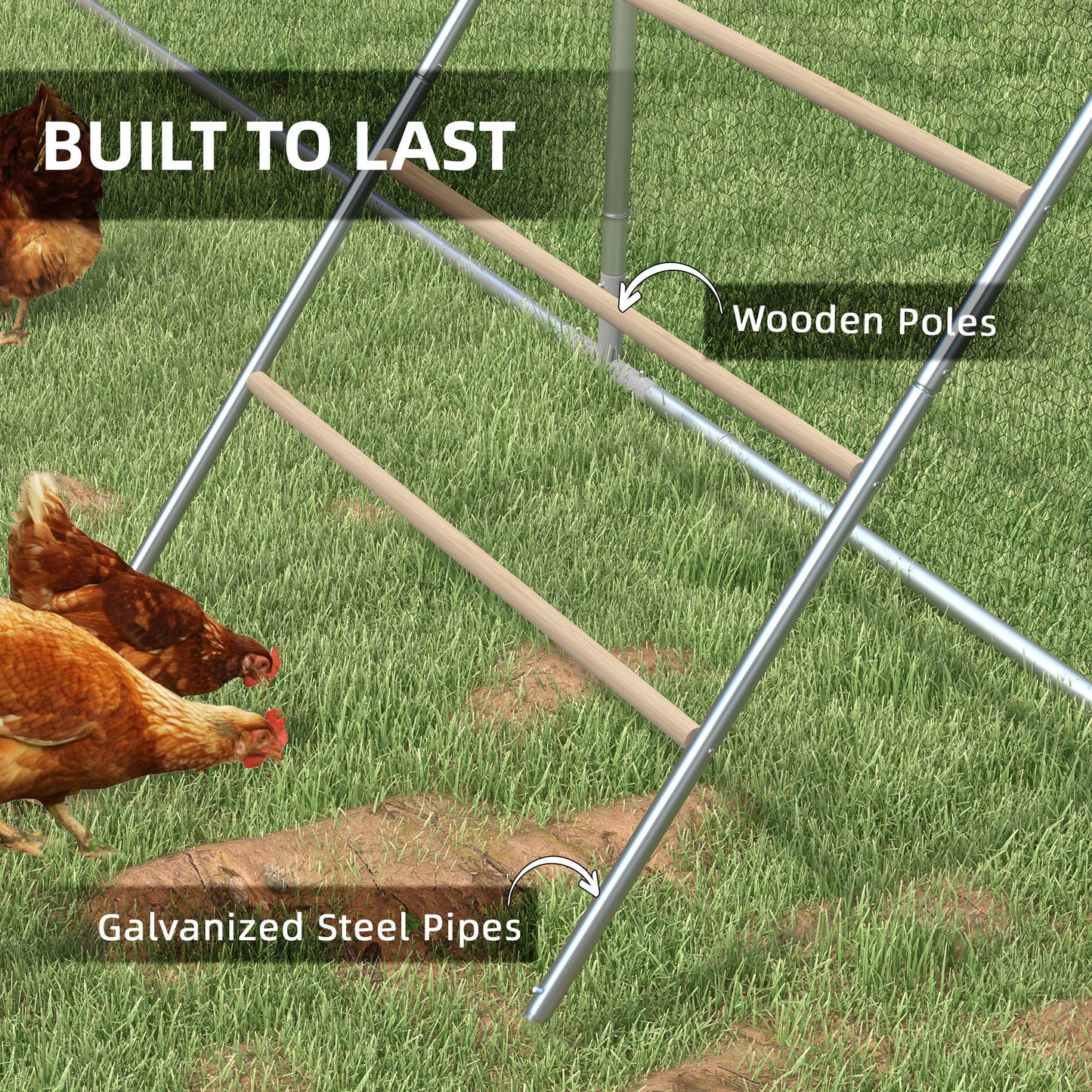 Chicken Perch for Coop, Jungle Gym Roosting Bar for Backyard Farm