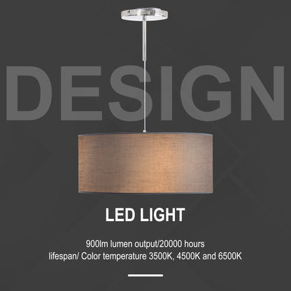 LED Chandelier with Metal Base Three Lighting Modes for Home Office