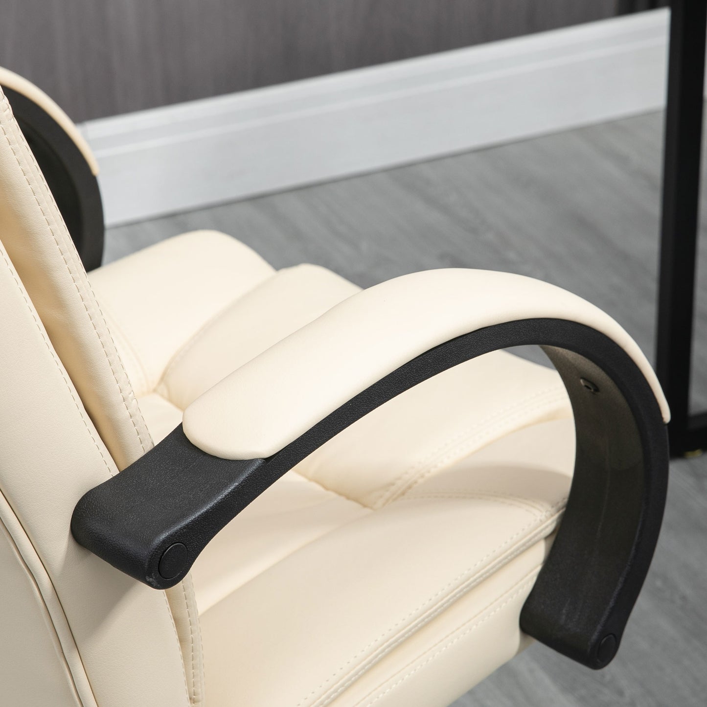 Executive Office Chair High Back Computer Desk Chair w/ Armrests Beige