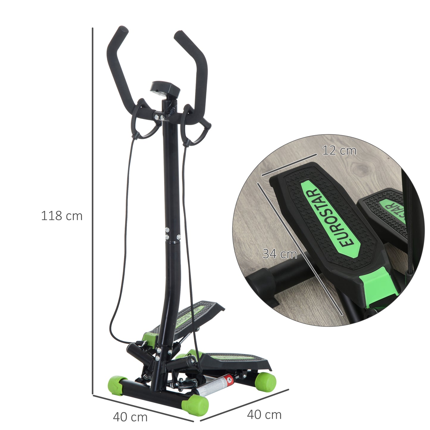 Stepper Step Machine w/ Resistance Bands Fitness Exercise Workout