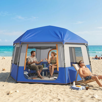 Camping Tent 3000mm Waterproof 4-6  Person Blue
