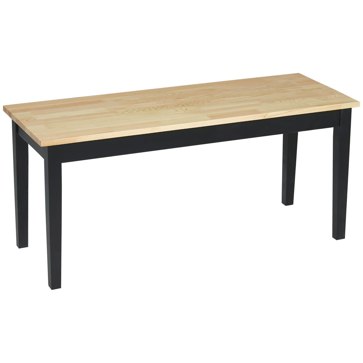 102 cm Wood Dining Bench for 2 People, Wooden Bench for Kitchen, Dining Room, Entryway, Natural Wood Effect