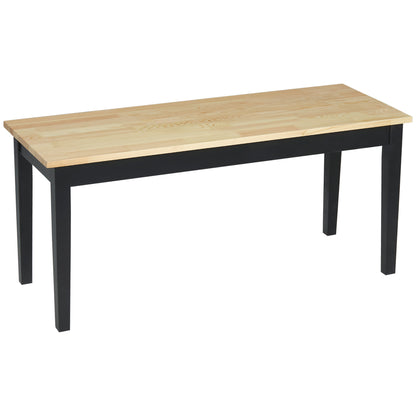 102 cm Wood Dining Bench for 2 People, Wooden Bench for Kitchen, Dining Room, Entryway, Natural Wood Effect