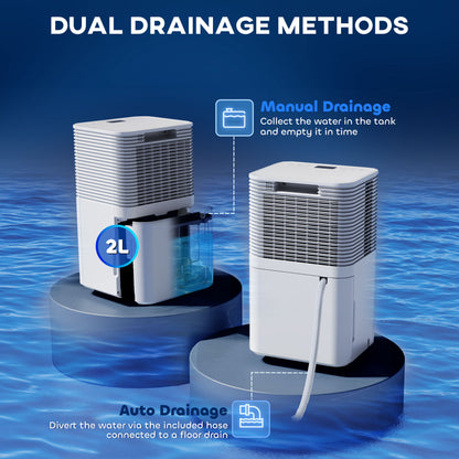 10L/Day Portable Quiet Dehumidifier for Home, Electric Air De-Humidifier