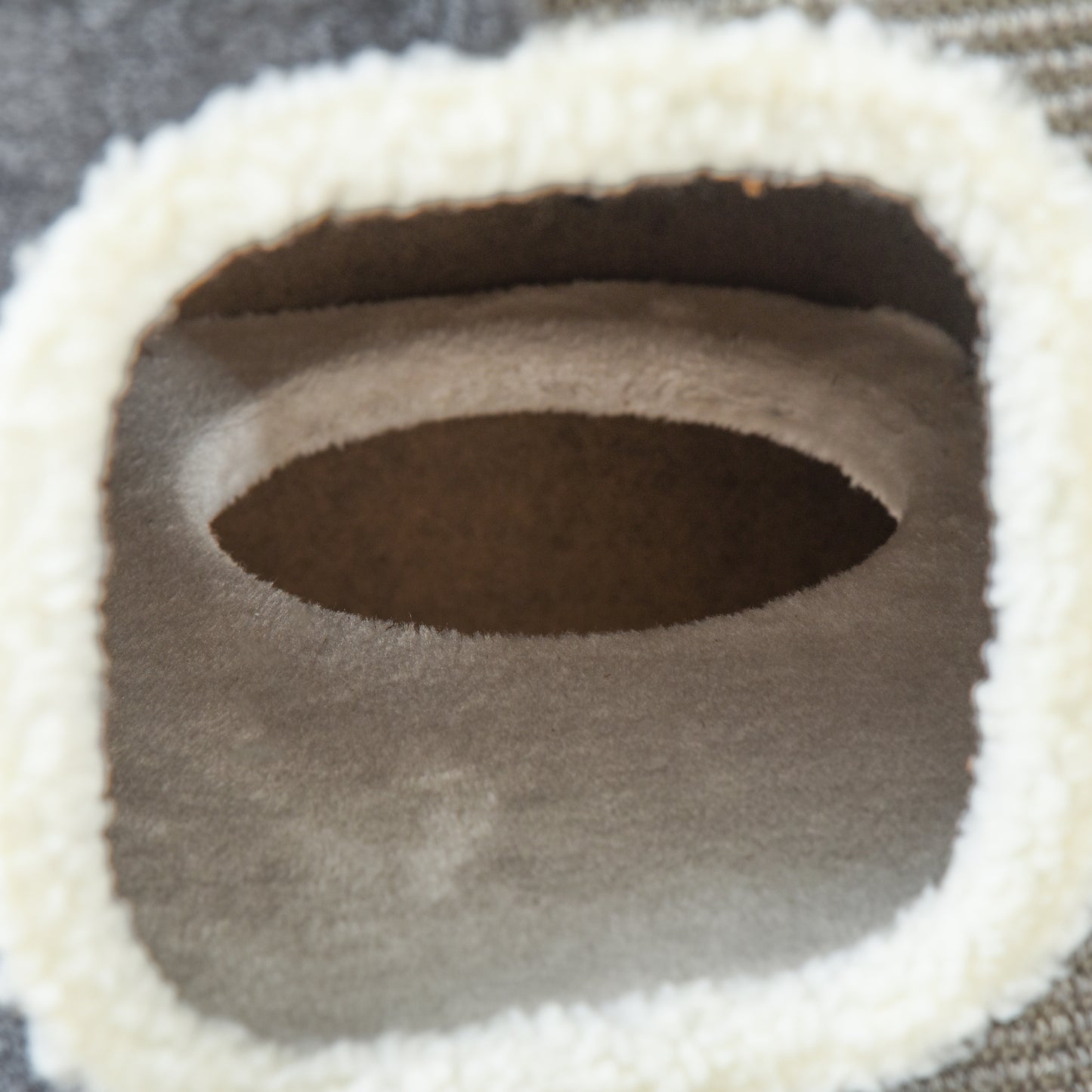 Cat Barrel Scratching Post Tree, Plush Fleece Indoor Cat Tower, Grey