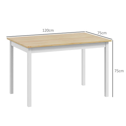 Dining Table Farmhouse Kitchen Table w/ Wood Frame for Dining Room