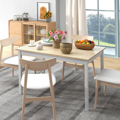 Dining Table Farmhouse Kitchen Table w/ Wood Frame for Dining Room