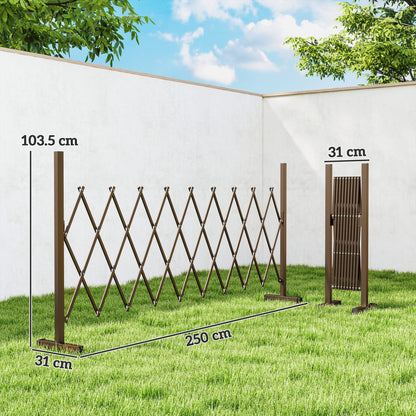 Aluminium Alloy Movable Fence, Pet Safety Fence, Dark Brown