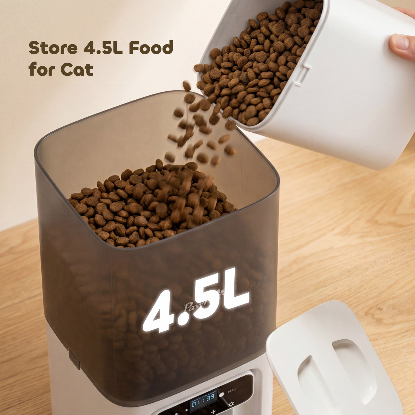 Automatic Cat Feeder Programmable with Timer, 10s Voice Recorder