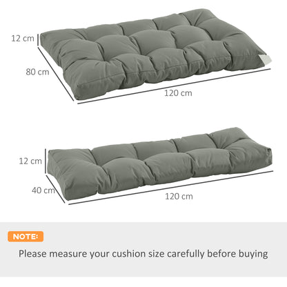 2Pcs Tufted Pallet Cushions Seat Pad Back Cushion Indoor Outdoor