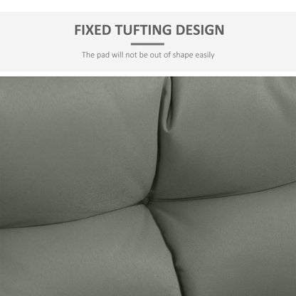 2Pcs Tufted Pallet Cushions Seat Pad Back Cushion Indoor Outdoor
