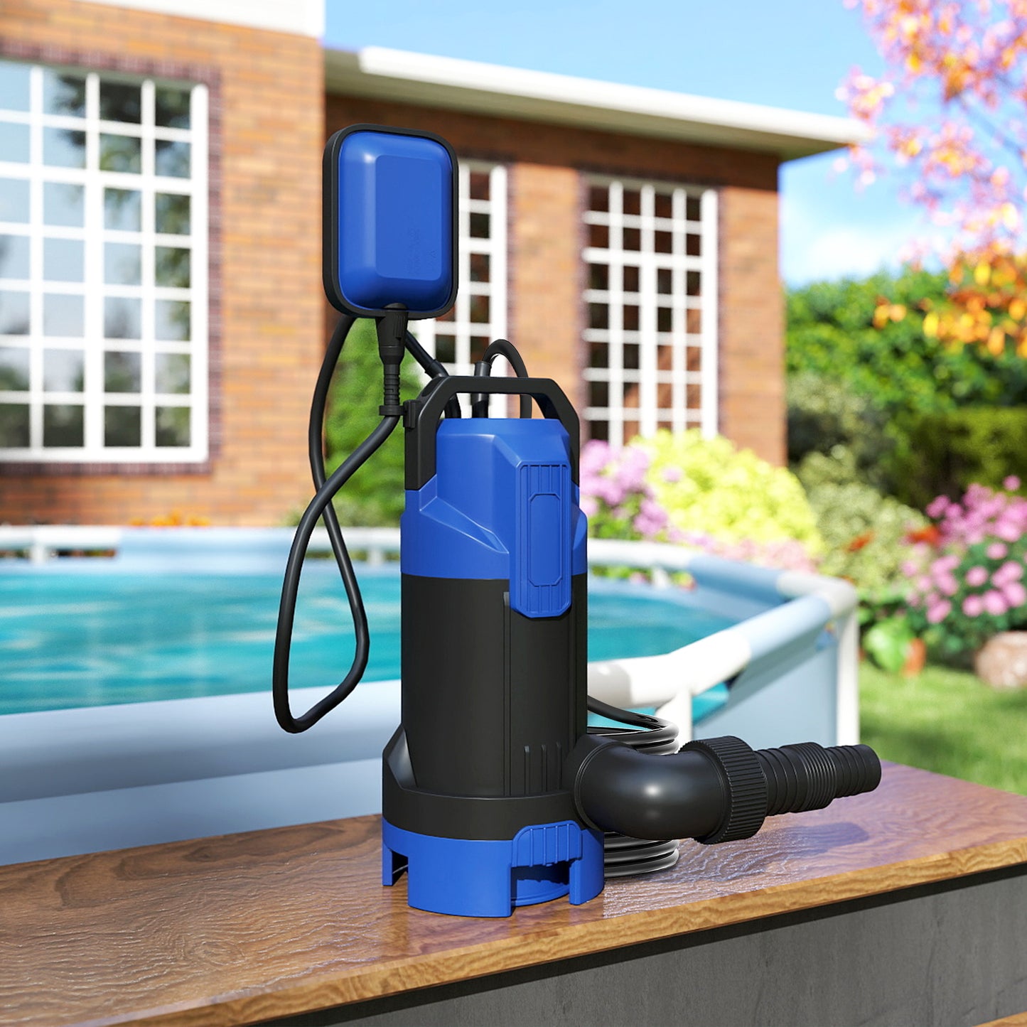 750W Water Pump with Float Switch, 20000L/H Electric Sump Pump
