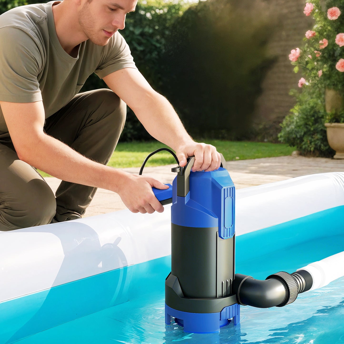 750W Water Pump with Float Switch, 20000L/H Electric Sump Pump