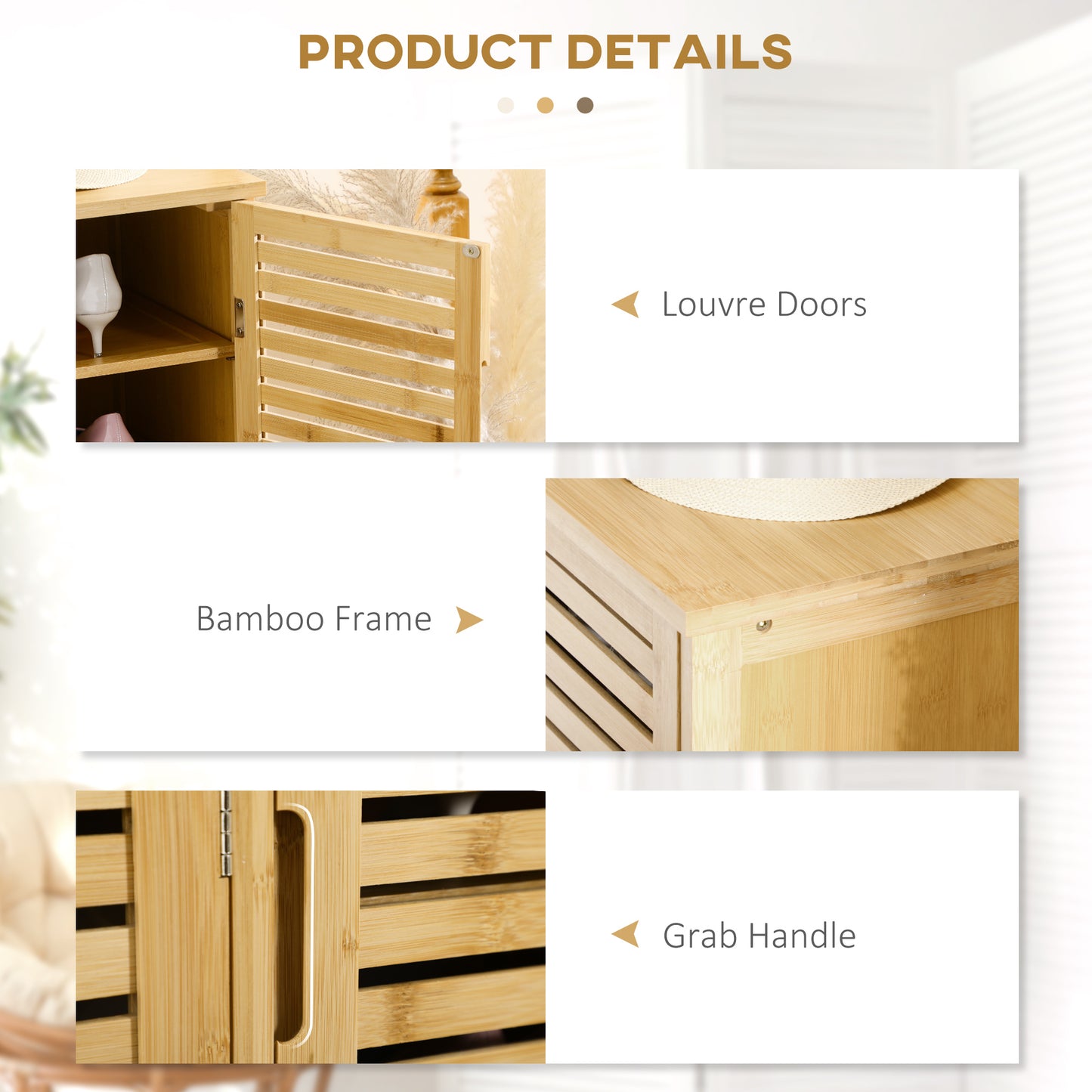 Rustic Shoe Cabinet, Shoe Storage Cabinet for 16 pairs of shoes
